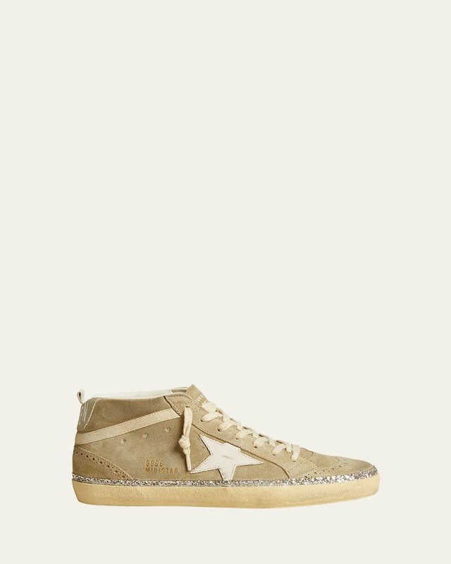 Suede Shimmer Mid-Top Sneakers